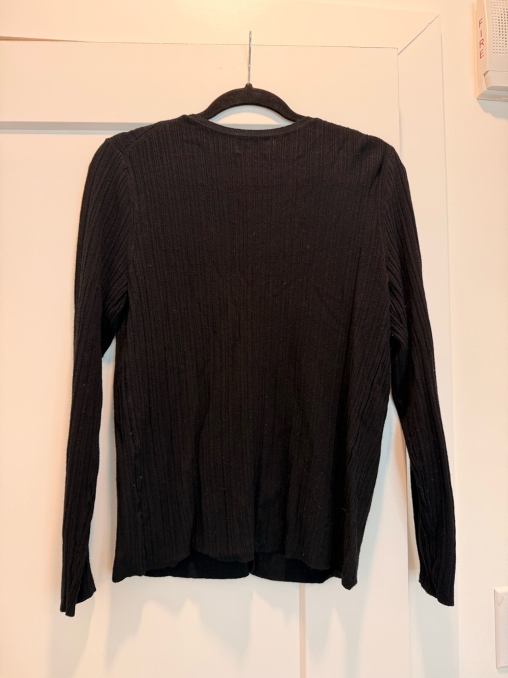 Future Collective Black Ribbed Button Cardigan - Picture 3 of 3